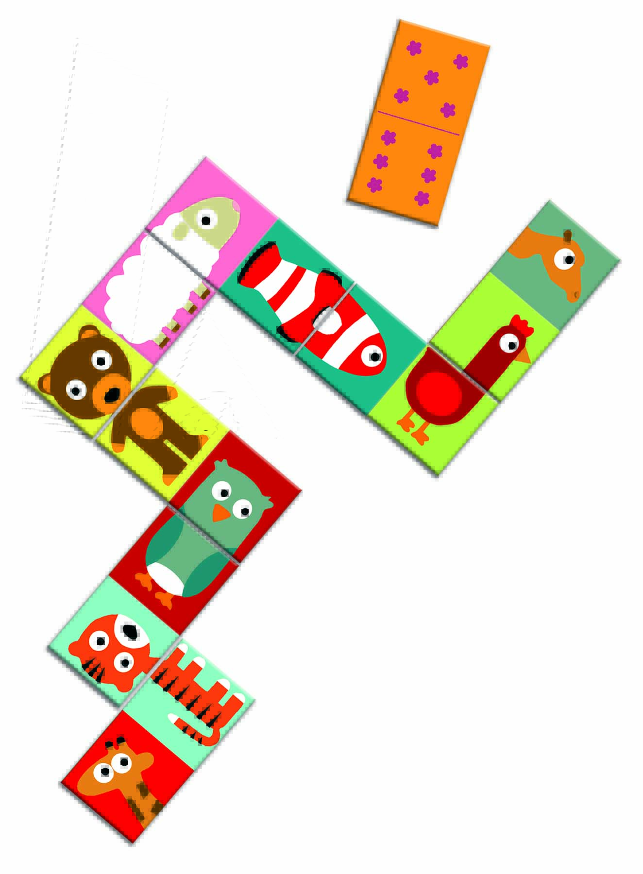 Jucarii Educative Domino animo puzzle Djeco