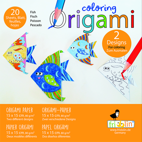 Origami Fridolin, pesti de colorat