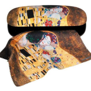 Etui cu textil si protectie ochelari, Klimt Sarutul