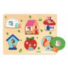 Puzzle din lemn Casute cu surprize, Djeco - imagine 2