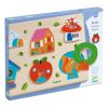 Puzzle din lemn Casute cu surprize, Djeco