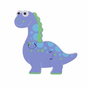 Puzzle dinozaur din lemn – Diplodocus, Orange Tree Toys
