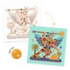 Joc creativ de colorat Animale razboinice, Djeco - imagine 2