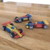 Set de constructie 3 masini de curse, Croc toys - imagine 4