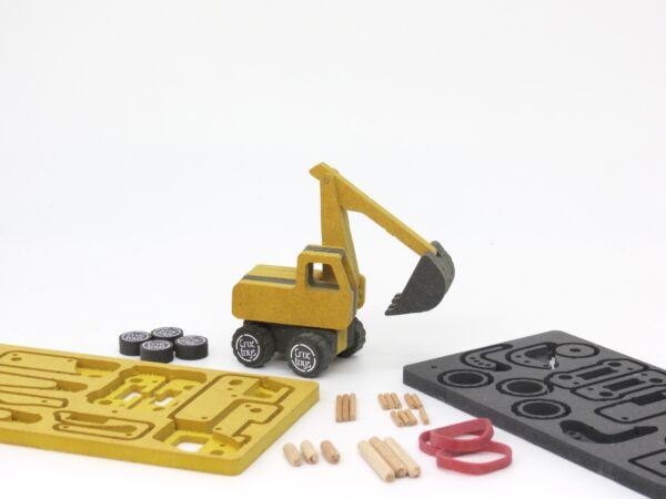 Set de constructie vehicule de santier Marco si Frederic, Croc toys - imagine 2